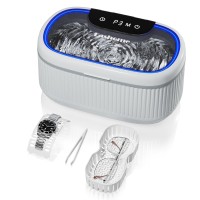 Ultrasonic Jewelry Cleaner, Professional Ultrasonic Cleaner Adjustable Power with LED Lights & Digital Timer, 45KHz 550ML Sonic Cleaner for Rings, Necklaces, Retainers, Eyeglasses, Coins, Watch Bands