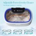 Ultrasonic Jewelry Cleaner, Professional Ultrasonic Cleaner Adjustable Power with LED Lights & Digital Timer, 45KHz 550ML Sonic Cleaner for Rings, Necklaces, Retainers, Eyeglasses, Coins, Watch Bands