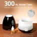 360 Scent Diffuser for Bedroom with 300 ML Wide Water Tank 7 Colors LED Light 20H Quiet Running Time Essential Oil Diffusers for Home Humidifiers for Living Room with Auto Off (Black)